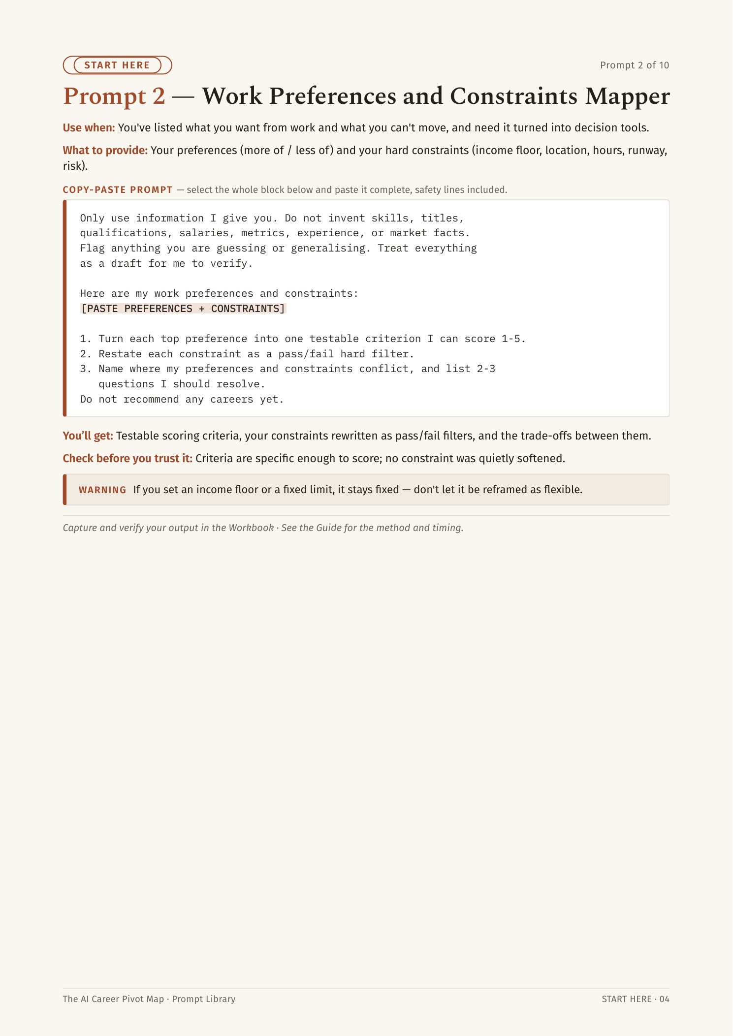 Prompt Library — Prompt 5, Three-Path Comparator
